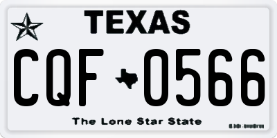 TX license plate CQF0566