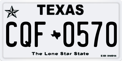 TX license plate CQF0570