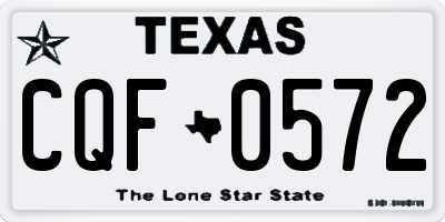 TX license plate CQF0572