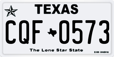 TX license plate CQF0573