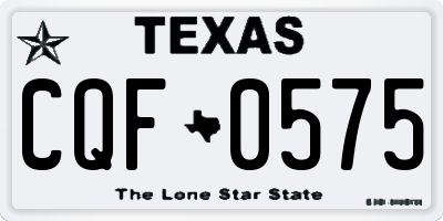 TX license plate CQF0575
