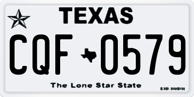 TX license plate CQF0579