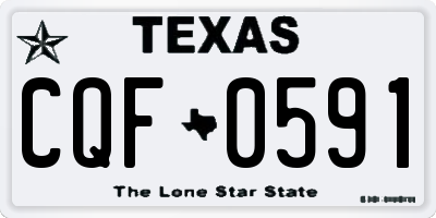 TX license plate CQF0591