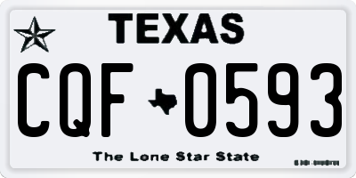 TX license plate CQF0593