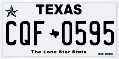 TX license plate CQF0595