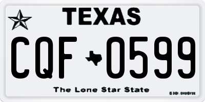 TX license plate CQF0599