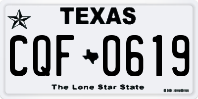 TX license plate CQF0619