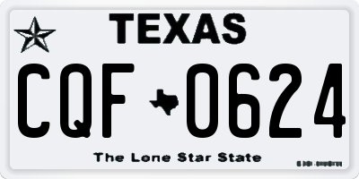TX license plate CQF0624