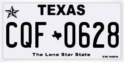 TX license plate CQF0628