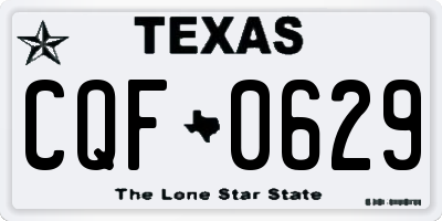 TX license plate CQF0629