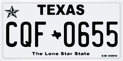 TX license plate CQF0655