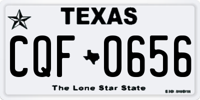 TX license plate CQF0656