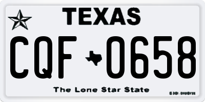 TX license plate CQF0658