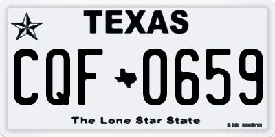 TX license plate CQF0659