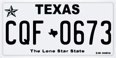 TX license plate CQF0673
