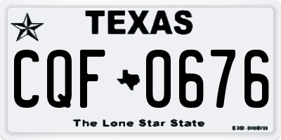 TX license plate CQF0676