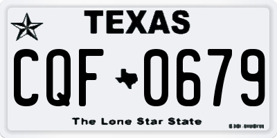 TX license plate CQF0679