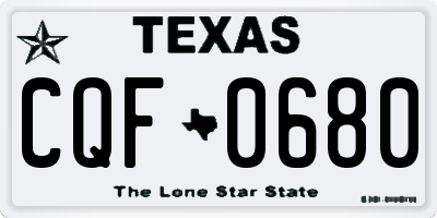 TX license plate CQF0680