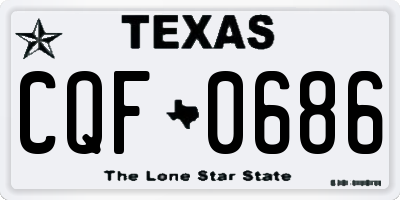 TX license plate CQF0686