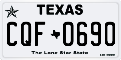 TX license plate CQF0690