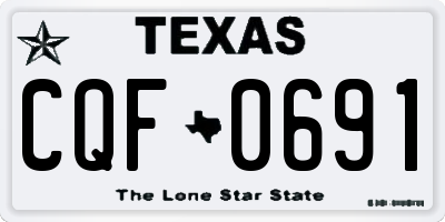 TX license plate CQF0691