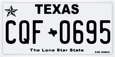 TX license plate CQF0695