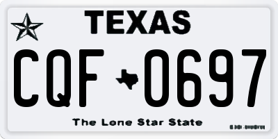 TX license plate CQF0697