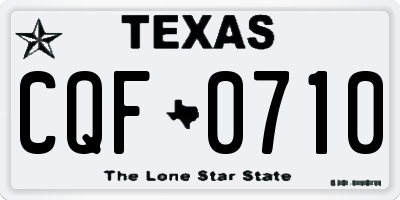 TX license plate CQF0710