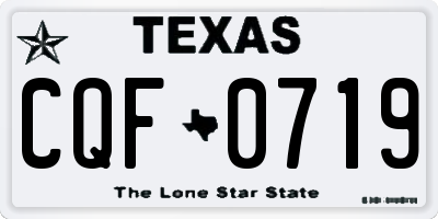 TX license plate CQF0719