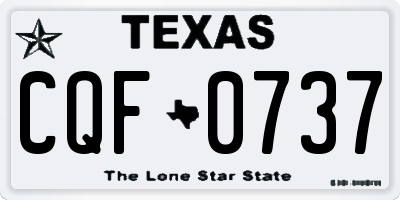 TX license plate CQF0737