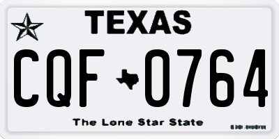 TX license plate CQF0764
