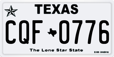 TX license plate CQF0776