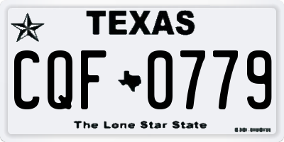 TX license plate CQF0779