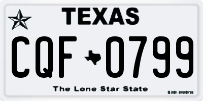 TX license plate CQF0799
