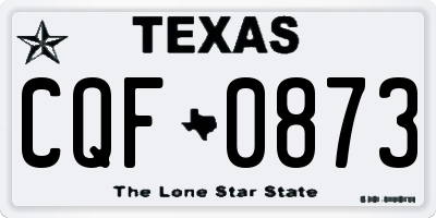 TX license plate CQF0873