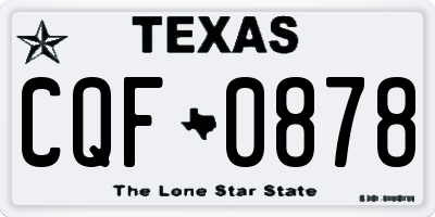 TX license plate CQF0878