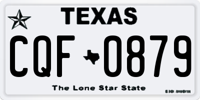TX license plate CQF0879