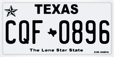 TX license plate CQF0896