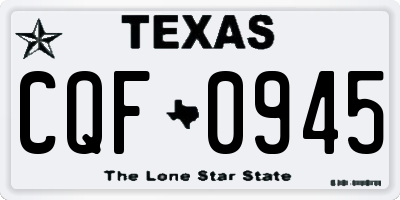 TX license plate CQF0945