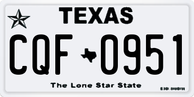 TX license plate CQF0951