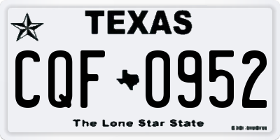 TX license plate CQF0952