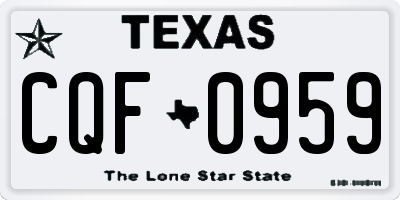 TX license plate CQF0959