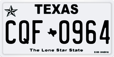 TX license plate CQF0964
