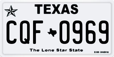 TX license plate CQF0969
