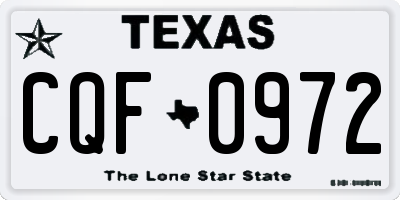 TX license plate CQF0972
