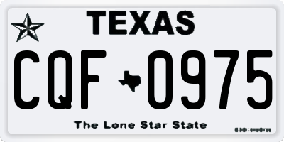 TX license plate CQF0975