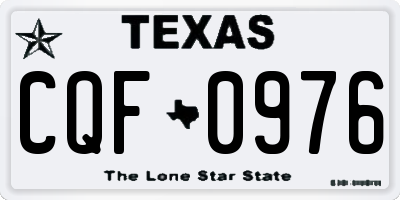 TX license plate CQF0976