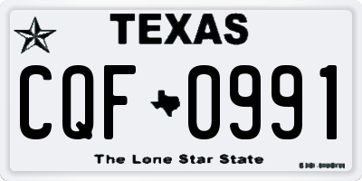 TX license plate CQF0991