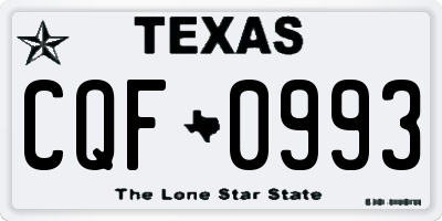 TX license plate CQF0993