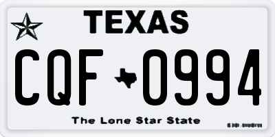 TX license plate CQF0994
